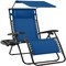 Best Choice Products 30” Extra Wide Folding Zero Gravity Patio Lounge Chair w/Adjustable Canopy Shade